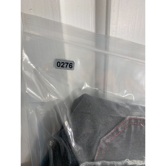 BXJ BOM-X JEANS M10 Boy's Black Red Denim Jeans Distressed Punk Emo 5-Pockets - Picture 9 of 9